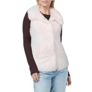New Dylan Women's Shaggy Lux Pile Fleece Collared Vest